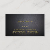 Kohlen-Schwarz-GoldpferdeAbzeichen betten Visitenkarte (Rückseite)