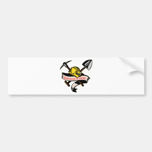 Kohlenbergmann-Hutschaufelspaten-Hackenbergbau Autoaufkleber (Vorne)