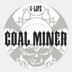 KOHLENBERGWERKARBEITER 4-LIFE RUNDER AUFKLEBER