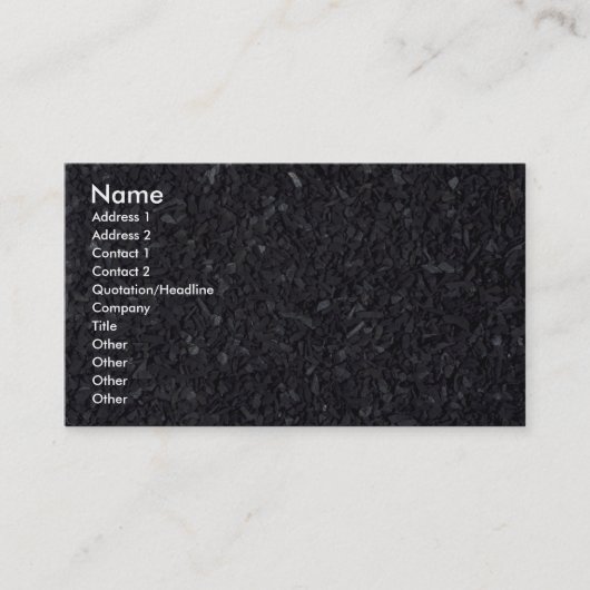 Kohlenbeschaffenheit Visitenkarte (Vorderseite)