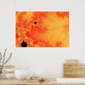 Kohlenfeuerplakat Poster (Küche)