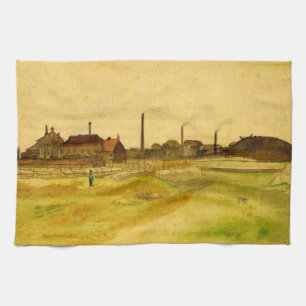 Kohlengrube in der Borinage von Vincent van Gogh Geschirrtuch