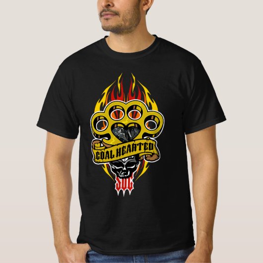 KOHLENHERZIG mit Messingknöcheln T-Shirt (Vorderseite)