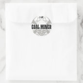KOHLENMINER 4-LEBEN RUNDER AUFKLEBER (Tasche)