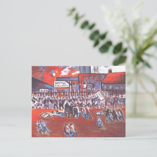 KOHLENMINERS STRIKE CIRCA 1984 POSTKARTE (Stehend Vorderseite)