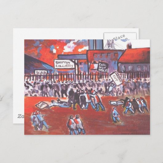 KOHLENMINERS STRIKE CIRCA 1984 POSTKARTE (Vorne/Hinten)