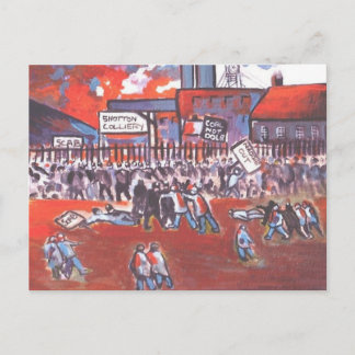 KOHLENMINERS STRIKE CIRCA 1984 POSTKARTE