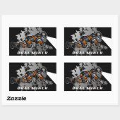 KOHLENMINIERUNG RECHTECKIGER AUFKLEBER (Blatt)