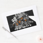 KOHLENMINIERUNG RECHTECKIGER AUFKLEBER (Umschlag)