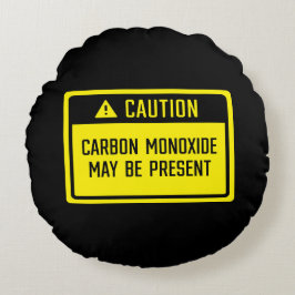 Kohlenmonoxid kann ein Zeichen sein Rundes Kissen