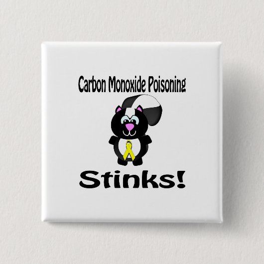 Kohlenmonoxidvergiftung stinkt Skunk Bewusstsein D Button (Vorderseite)