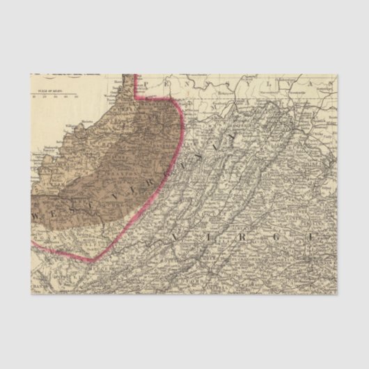 Kohlenreviere in West Virginia Seidenpapier (Vorderseite)