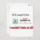 Kohlenstoff 14 Verabredet Postkarte (Vorne/Hinten)