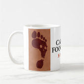 Kohlenstoff-Abdruck-Tasse Kaffeetasse (Links)