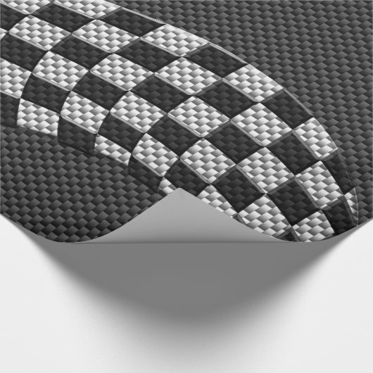 Kohlenstoff-Faser-Art-karierte laufende Geschenkpapier (Ecke)