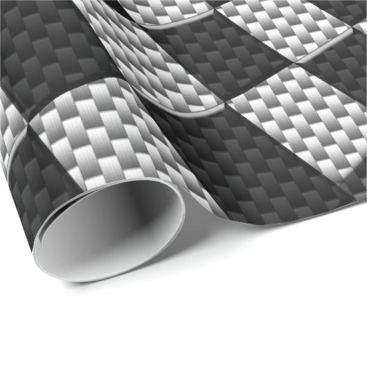 Kohlenstoff-Faser-Art-karierte laufende Geschenkpapier (Rolleneckpunkt)