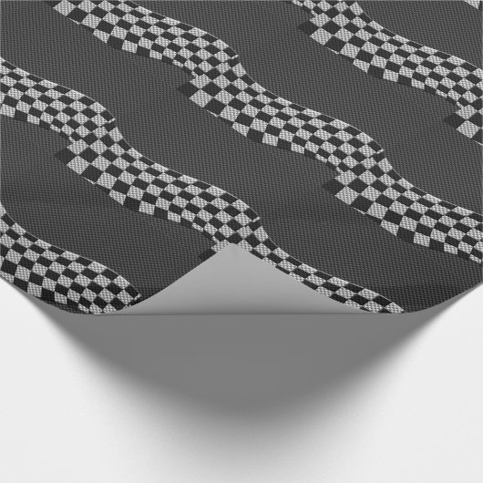 Kohlenstoff-Faser-Art-karierte laufende Geschenkpapier (Ecke)