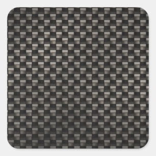 Kohlenstoff-Faser-Beschaffenheit Quadratischer Aufkleber