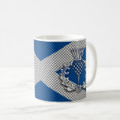 Kohlenstoff-Faser-Druck-Schottland-Flagge Kaffeetasse (VorderseiteRechts)