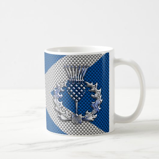 Kohlenstoff-Faser-Druck-Schottland-Flagge Kaffeetasse (Rechts)