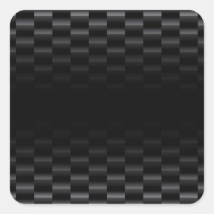 Kohlenstoff-Faser gemasert Quadratischer Aufkleber