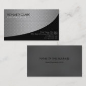 Kohlenstoff-Faser-Metallberufliches Schwarzes Visitenkarte (Vorne/Hinten)