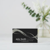 Kohlenstoff-Faser Swoosh-Entwurfs-Visitenkarte Visitenkarte (Stehend Vorderseite)