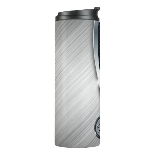 Kohlenstoff-Faser u. gebürstetes Metall 4 Thermosbecher (Nach links gedreht)