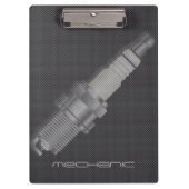 Kohlenstoff-Faser-Zündkerze-Auto-Mechaniker Klemmbrett (Vorderseite)