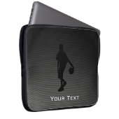 Kohlenstoff-Faserblick Basketball-Spieler Laptopschutzhülle (Vorne Rechts)