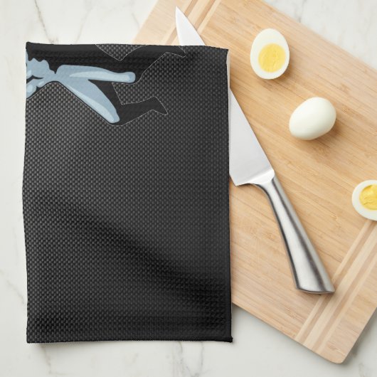 Kohlenstoff-Faserblick Bodybuilder Handtuch (Viertel Falte)