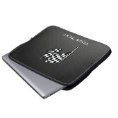 Kohlenstoff-Faserblick Zielflagge Laptopschutzhülle (Vorne Knopf)