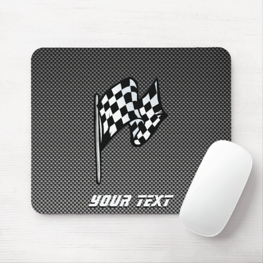 Kohlenstoff-Faserblick Zielflagge Mousepad (Mit Mouse)
