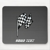 Kohlenstoff-Faserblick Zielflagge Mousepad (Vorne)