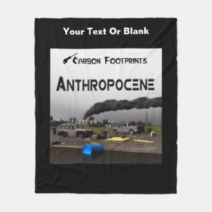 Kohlenstoff-Fußabdrücke - Anthropozän Fleecedecke