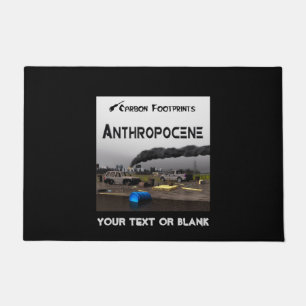 Kohlenstoff-Fußabdrücke - Anthropozän Fußmatte