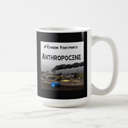 Kohlenstoff-Fußabdrücke - Anthropozän Kaffeetasse (Rechts)