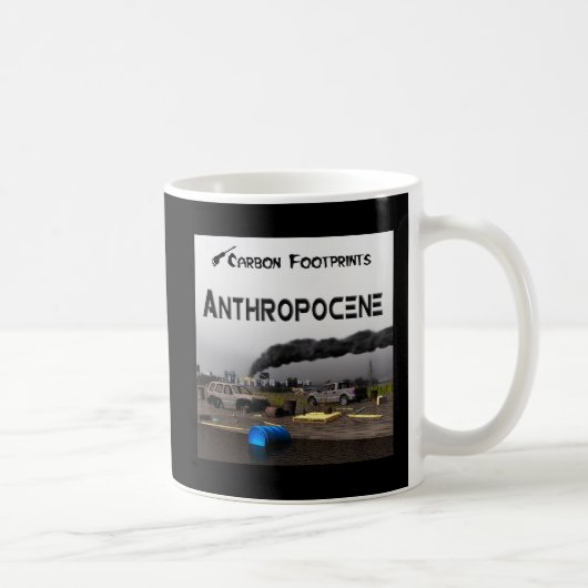 Kohlenstoff-Fußabdrücke - Anthropozän Kaffeetasse (Rechts)