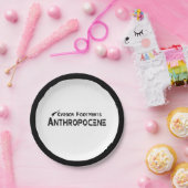 Kohlenstoff-Fußabdrücke - Anthropozän Pappteller (Party)