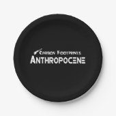 Kohlenstoff-Fußabdrücke - Anthropozän Pappteller (Vorderseite)