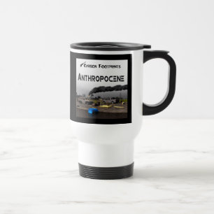 Kohlenstoff-Fußabdrücke - Anthropozän Reisebecher