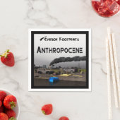 Kohlenstoff-Fußabdrücke - Anthropozän Serviette (Beispiel)