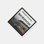 Kohlenstoff-Fußabdrücke - Anthropozän Serviette (Ecke)