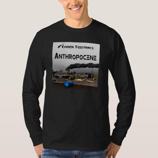 Kohlenstoff-Fußabdrücke - Anthropozän T-Shirt (Vorderseite)