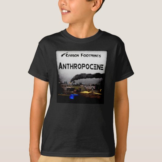 Kohlenstoff-Fußabdrücke - Anthropozän T-Shirt (Vorderseite)