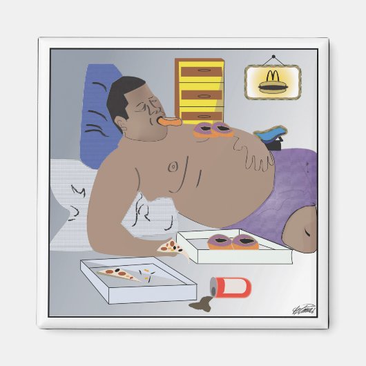 Kohlenstoff macht Sie zu einem dicken Küchenmagnet Magnet (Vorne)