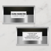 Kohlenstofffaser | Aluminium-Metallic Visitenkarte (Vorne/Hinten)