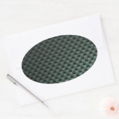 Kohlenstofffaser Gemustert Ovaler Aufkleber (Umschlag)