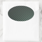 Kohlenstofffaser Gemustert Ovaler Aufkleber (Tasche)