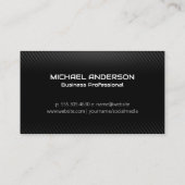 Kohlenstofffaser | Monogramm | Lux Visitenkarte (Rückseite)